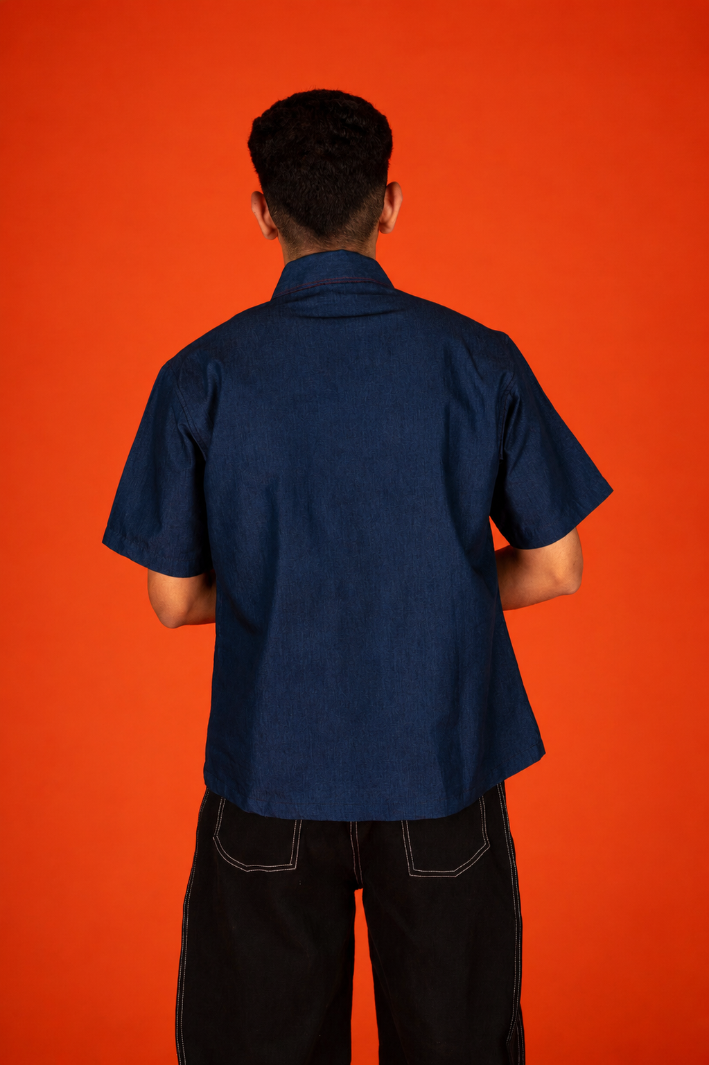 ZIP UP POLO IN BLUE