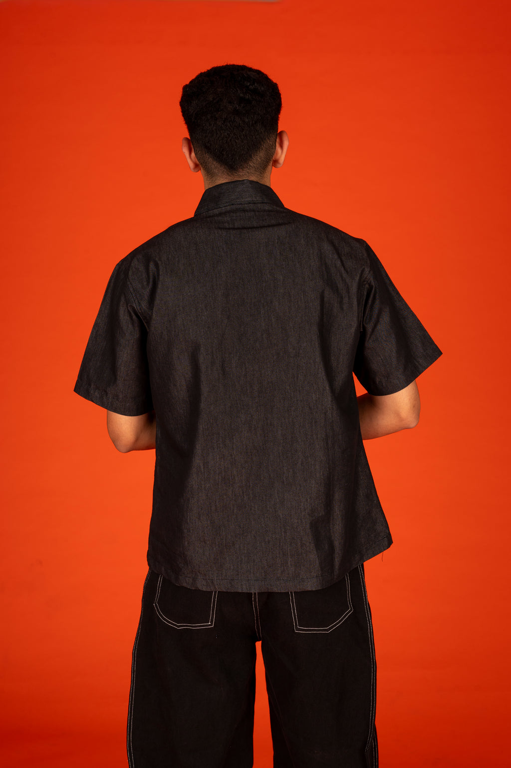 ZIP UP POLO IN BLACK